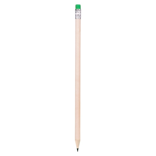 ołówek z zieloną gumką własne logo
